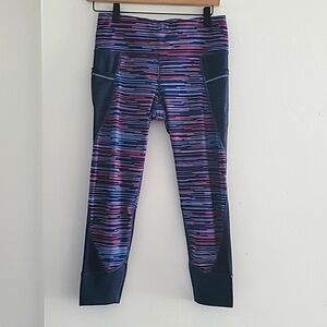 Athleta multicolor stripped cropped leggins  size S